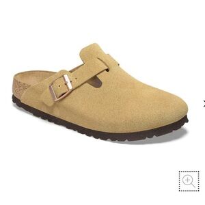 Birkenstock Tan Suede Clogs